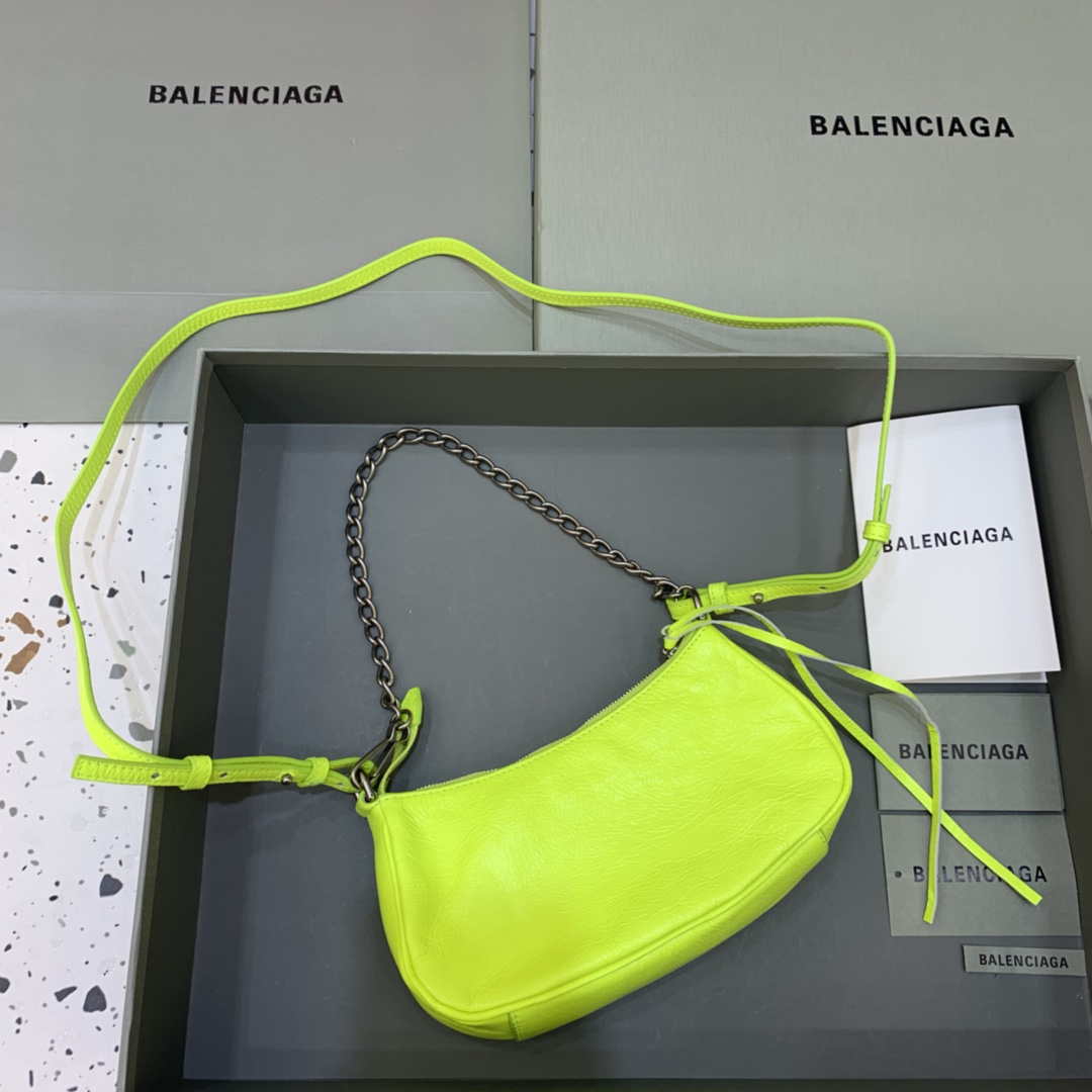 Balenciaga Vg Le Cagole Mini Multipouch In Zitronengelb Arena